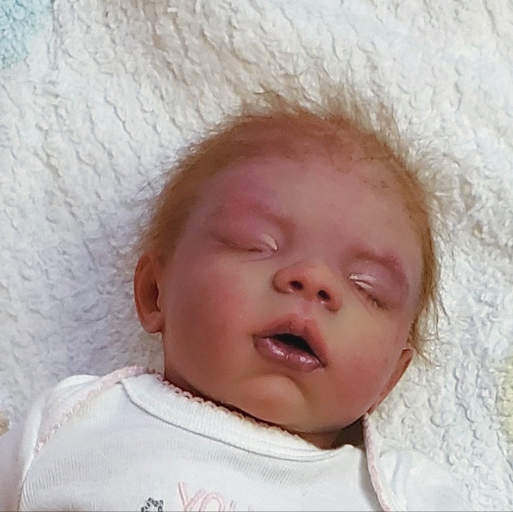 Artist painted reborn preemie baby girl